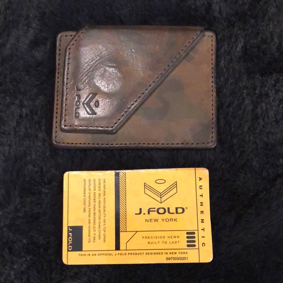 Vintage High End Leather Camo J-Fold. Jungle magnetic FPW. NWT - Picture 4 of 12